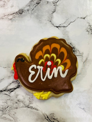 Personalized Turkey Sugar Cookie